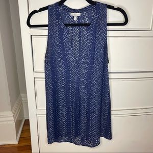 Joie snake print top in navy